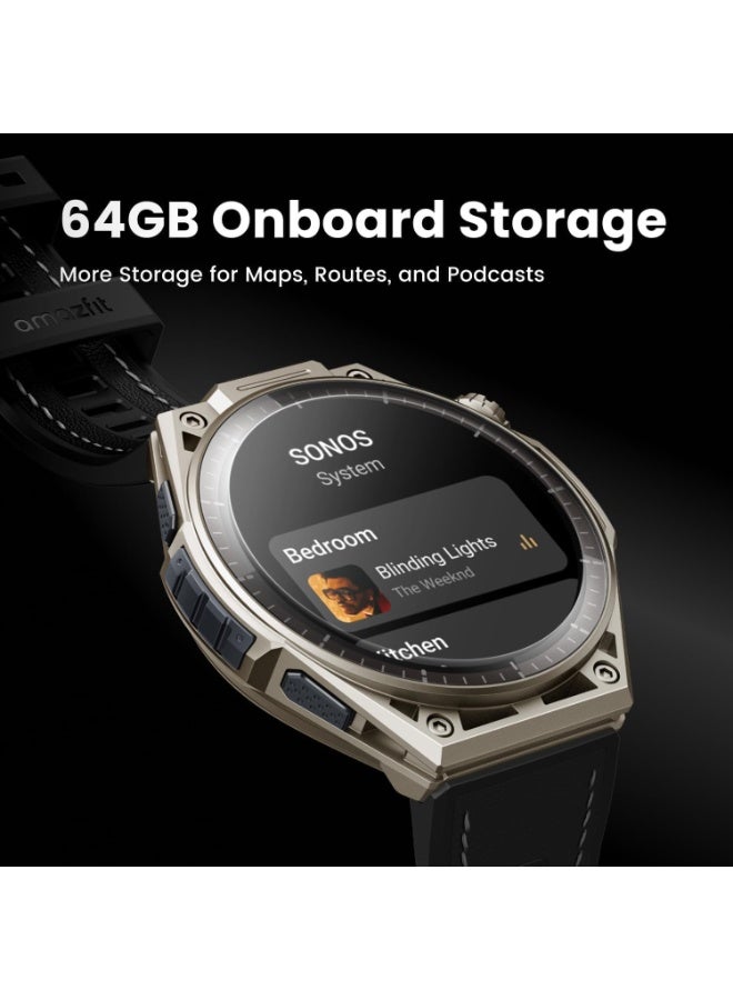Amazfit Balance Ultra 49mm GPS Smartwatch, 5 Buttons, 1.5" AMOLED Sapphire Glass, Titanium Case, Flashlight, 30-Day Battery, 64GB, 180+ Sports, Hybrid Training & HYROX Mode, 10 ATM for Android & iOS Titanium Titanium Black - Image 5