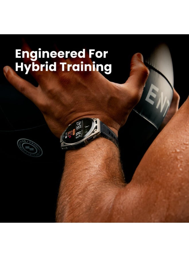 Amazfit Balance Ultra 49mm GPS Smartwatch, 5 Buttons, 1.5" AMOLED Sapphire Glass, Titanium Case, Flashlight, 30-Day Battery, 64GB, 180+ Sports, Hybrid Training & HYROX Mode, 10 ATM for Android & iOS Titanium Titanium Black - Image 3