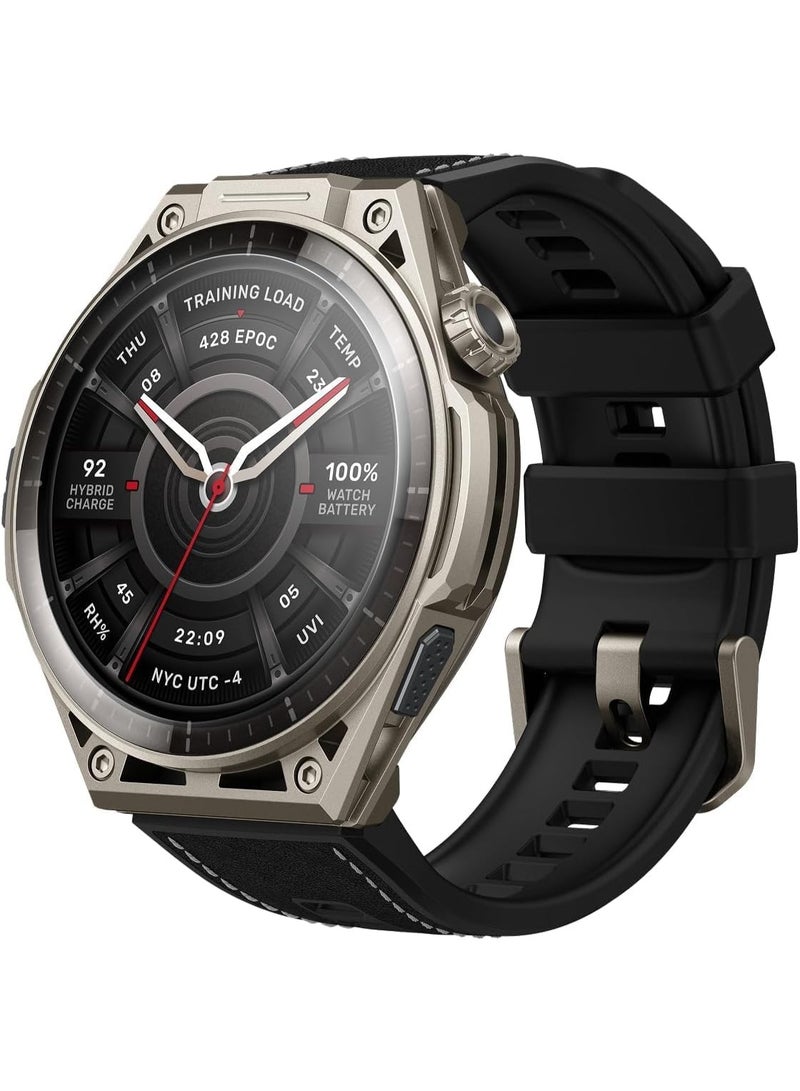 Amazfit Balance Ultra 49mm GPS Smartwatch, 5 Buttons, 1.5" AMOLED Sapphire Glass, Titanium Case, Flashlight, 30-Day Battery, 64GB, 180+ Sports, Hybrid Training & HYROX Mode, 10 ATM for Android & iOS Titanium Titanium Black - Image 1