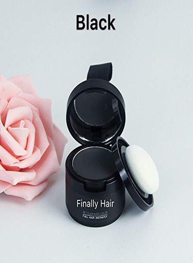 Finally Hair Fiber Concealer - Waterproof Black Hair Loss Solution, Hairline Creator, Eyebrow Enhancer & Beard Filler with Dab-on Shadow Powder - Image 2