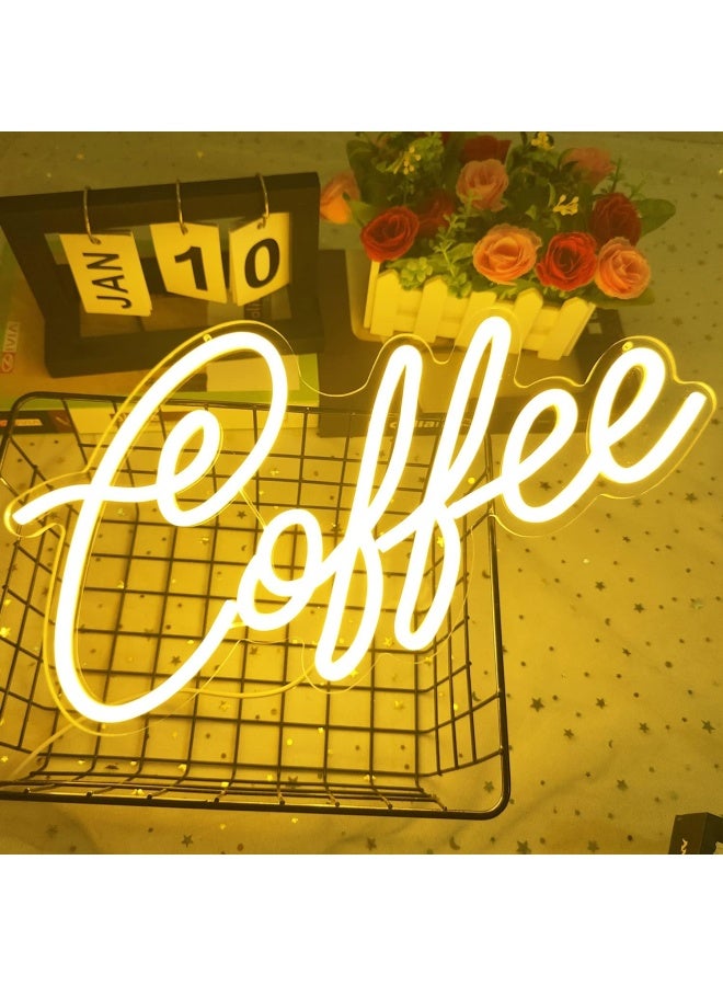 BPA Coffee Neon Sign Dimmable Neon Coffee Signs Coffee Led Sign Art Decorative Lights Coffee Sign For Shops Hotels Restaurant Cafe Coffee Bar Club Home Wall Decor Business Gift Warm White  - Image 3