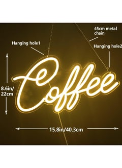 BPA Coffee Neon Sign Dimmable Neon Coffee Signs Coffee Led Sign Art Decorative Lights Coffee Sign For Shops Hotels Restaurant Cafe Coffee Bar Club Home Wall Decor Business Gift Warm White  - Image 5