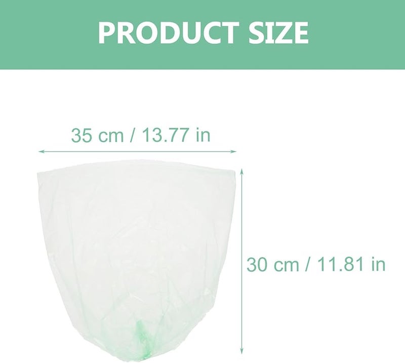 أكياس القمامة الخضراء السميكة القابلة للتصرف 150 قطعة، بطانة سلة مهملات صغيرة للسيارة والمنزل والمكتب - Image 2