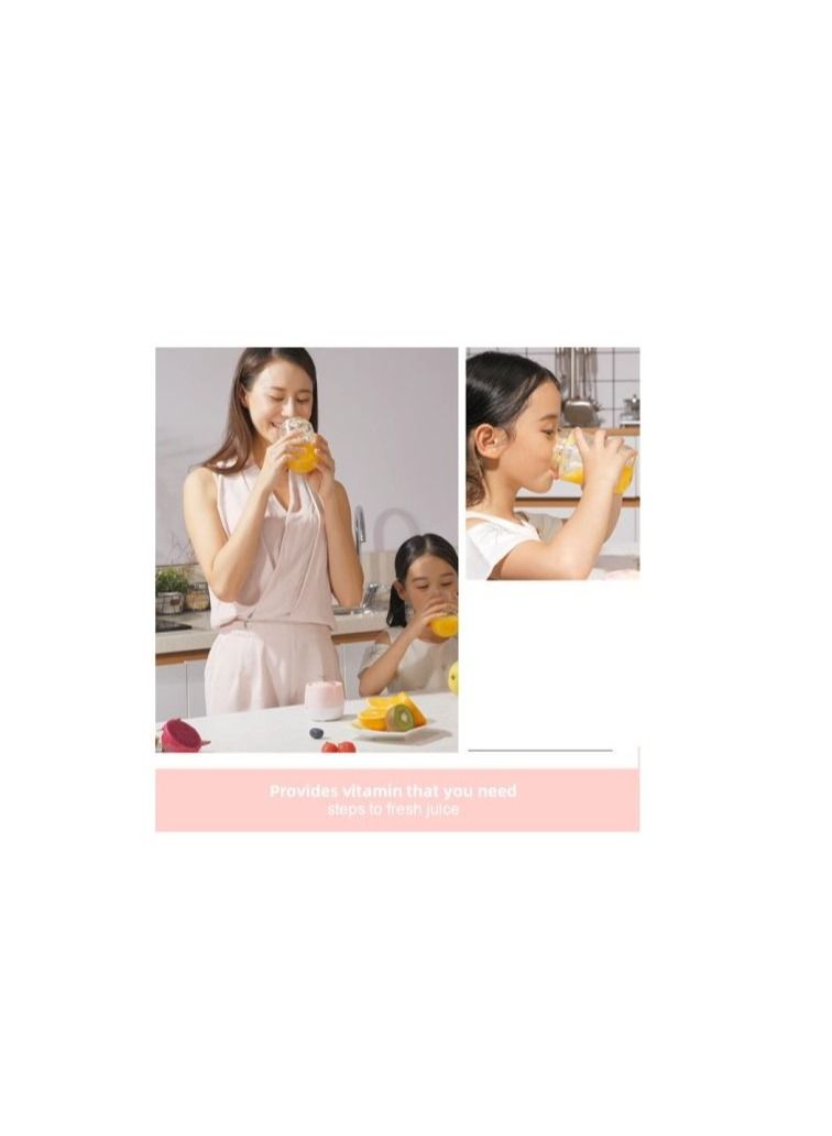 AS SEEN ON TV Portable Blender Juicer Cup Travel Blending Bottles with USB Rechargeable for Shakes Smoothies Kitchen And Gym Pink  - Image 5