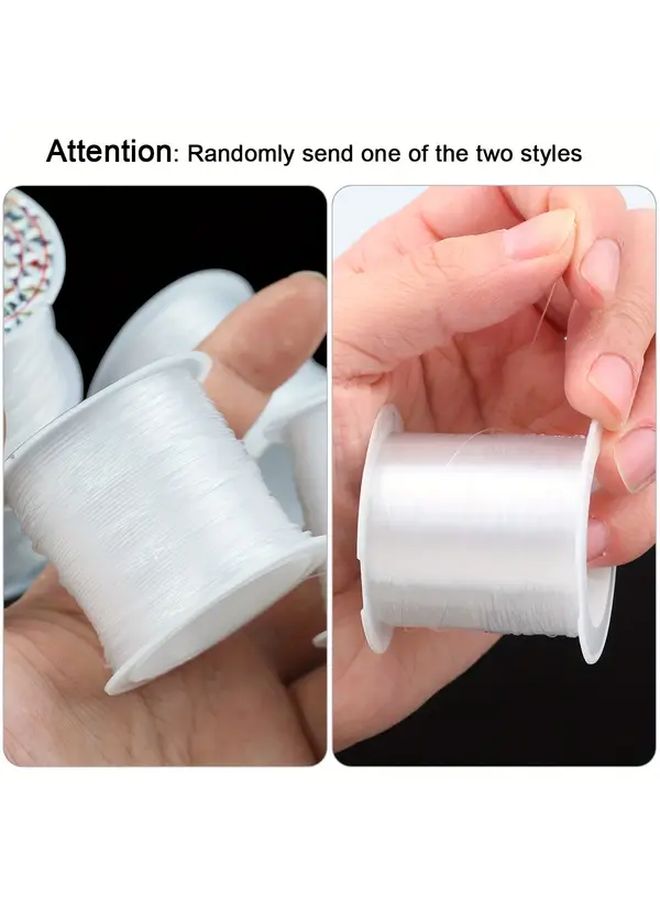 خيط نايلون شفاف فائق النعومة 0.2 مم لصنع المجوهرات والأساور والقلائد DIY - Image 2