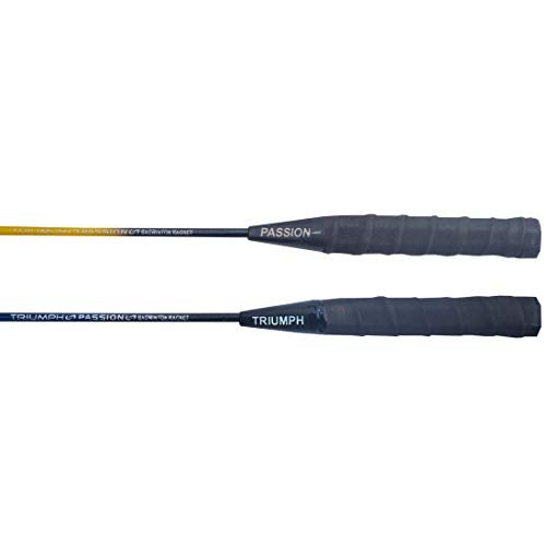 Triumph Passion Badminton Alloy Steel 2 Pcs Racquet Set with 10 Pcs Outbreak Feather Shuttlecock and Full Racket Cover for Adults (Multicolour)() - Image 3