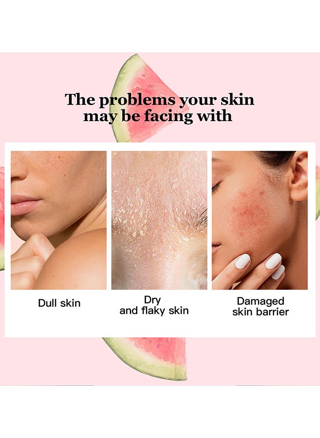 Lanthome Watermelon Niacinamide Serum, Moisturizing Watermelon Toner Hyaluronic Facial Serum Multi Purpose Lightweight Face Highlighter, Brighten Liquid Highlighter For Skin Care, 60ML  - Image 4