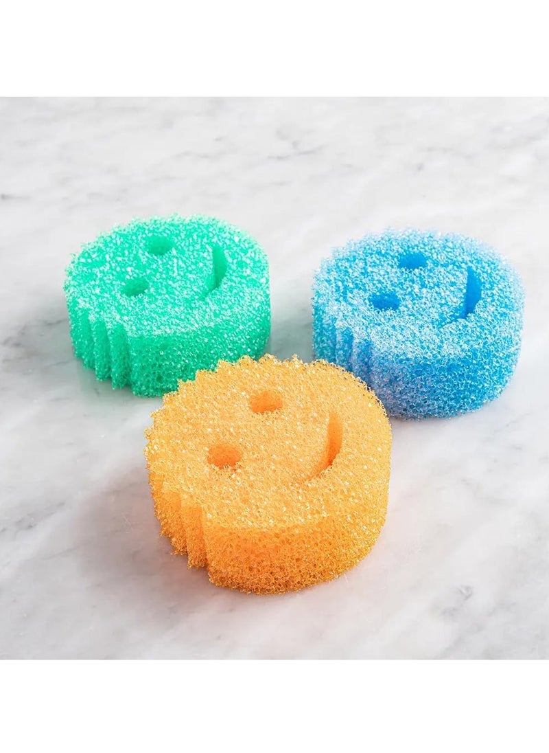 Scrub Daddy Scrub Daddy Flextexture All Purpose Scrubber, Scratch Free, Resist Odors, Resist Stains, Soft in Warn & Firm in Cold Water, Assorted, 6 Count  - Image 2