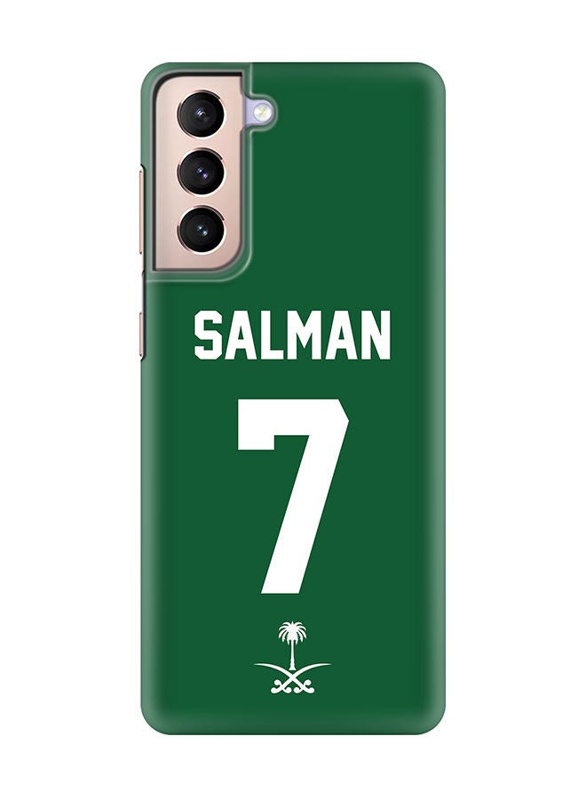 Stylizedd Slim Cover for Samsung Galaxy S21 Plus 5G Case Snap Classic Series Mobile Cover Hard PC Shield Matte Finish Print -Saudi Arabia-Player-Salman - Image 1