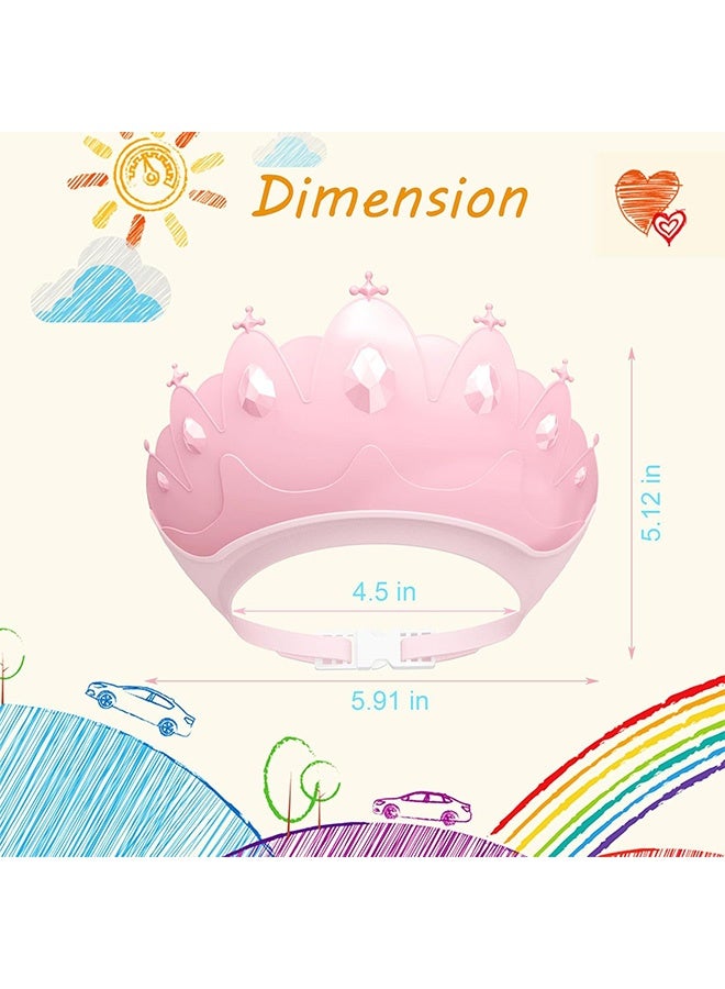 كوانتوم (2 PCS) غطاء دش الأطفال، وغسيل الشعر للأطفال الأطفال القابل للضبط غطاء الاستحمام، شكل التاج لطيف يجعل حمام الطفل أكثر متعة - Image 2