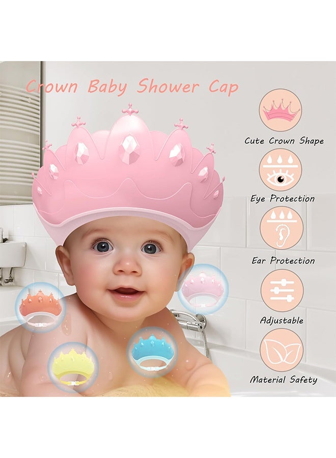 كوانتوم (2 PCS) غطاء دش الأطفال، وغسيل الشعر للأطفال الأطفال القابل للضبط غطاء الاستحمام، شكل التاج لطيف يجعل حمام الطفل أكثر متعة - Image 5