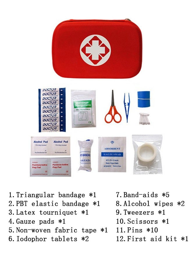 First Aid & Survival Kit, 12 Pcs Waterproof Emergency Kit Survival Gear Trauma Kit with Essential Emergency Medical Supplies, Suitable for Travel Home Office Vehicle Outdoor Camping Hiking - Image 2