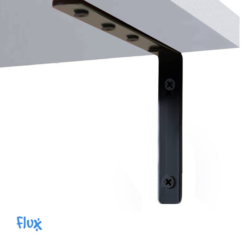 flux Floating Wall Shelf for Living Room Wall Mount Wall Shelves Book Shelves for Wall Room Kitchen Bathroom Bedroom and Home Decor 1 White Pack of 2 - Image 5