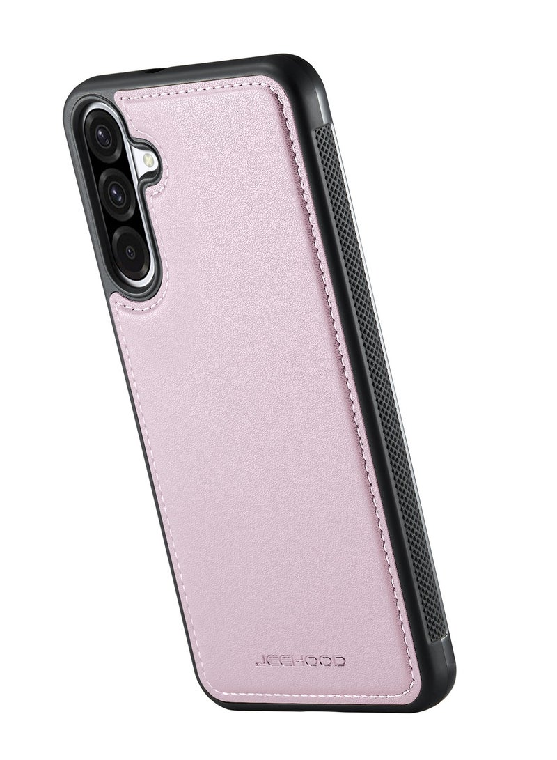 JEEHOOD Phone Case cover Luxury PU Leather Back Cover Cover  Compatible with  Samsung Galaxy A36 (Pink) - Image 2