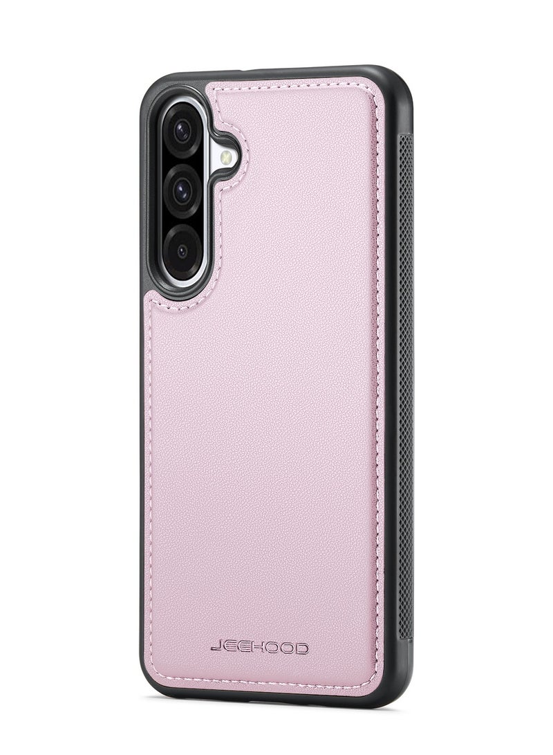 JEEHOOD Phone Case cover Luxury PU Leather Back Cover Cover  Compatible with  Samsung Galaxy A36 (Pink) - Image 1