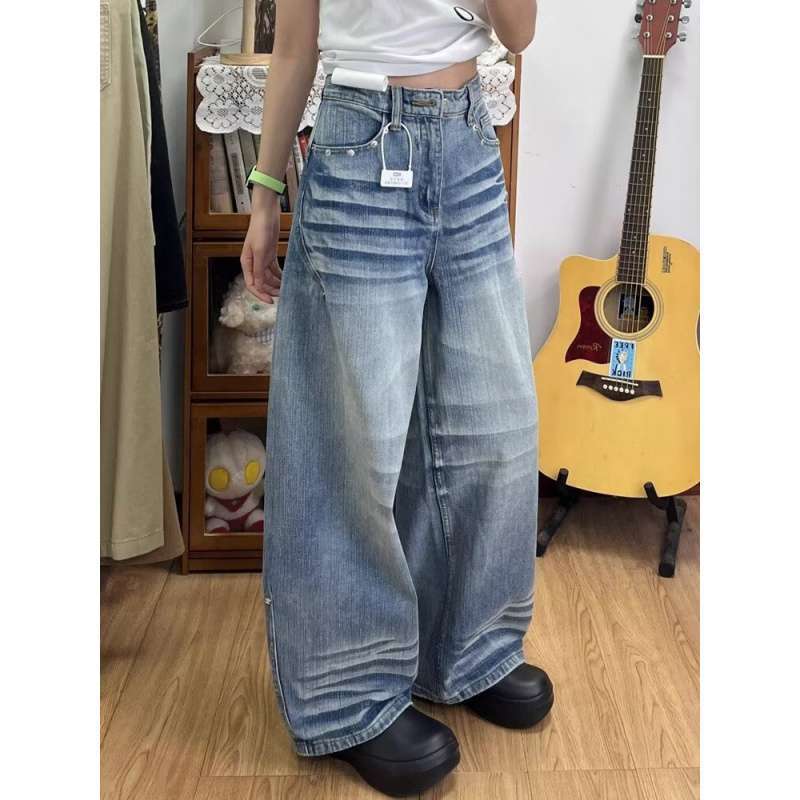 Unisex Classic Denim Jeans Loose Fit Daily Outdoor Wear - Image 2