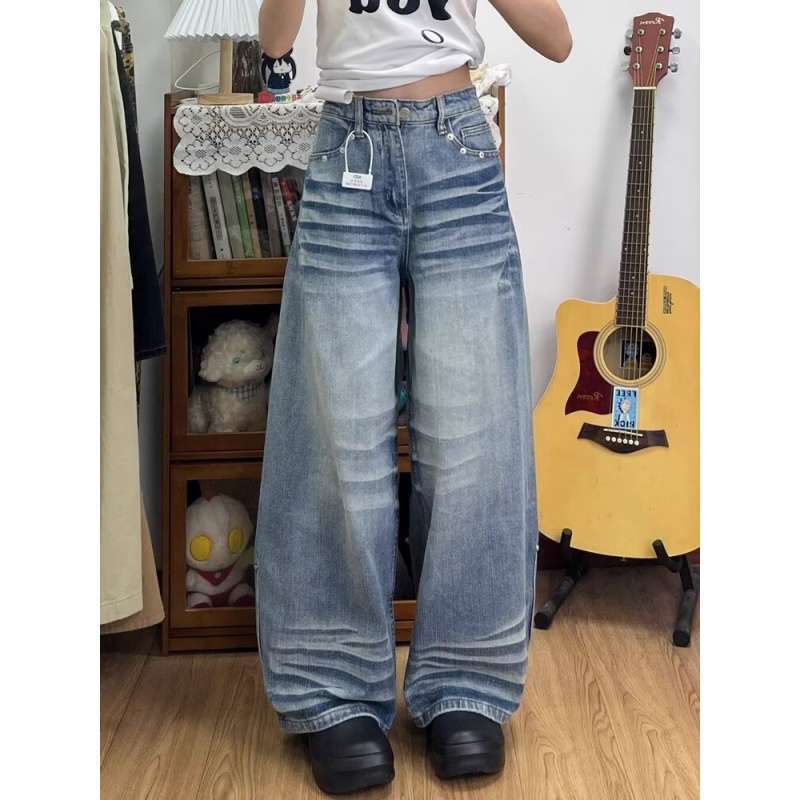 Unisex Classic Denim Jeans Loose Fit Daily Outdoor Wear - Image 3