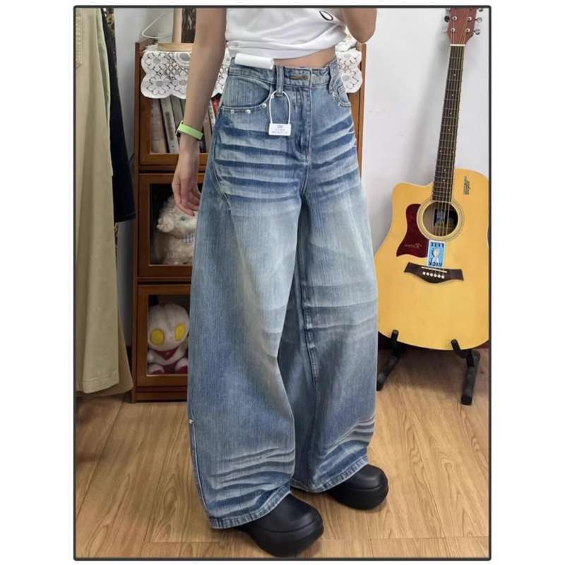 Unisex Classic Denim Jeans Loose Fit Daily Outdoor Wear - Image 1