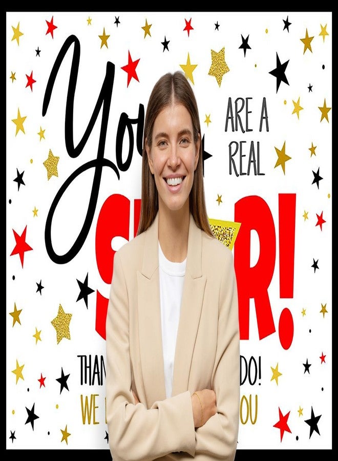 Ticuenicoa 7x5ft Thank You for All You Do Backdrop You are A Real Star We Appreciate You Photography Background Be Thankful to The Teacher Doctor Nurse Staff Employee Party Decoration Banner Supplies - Image 3