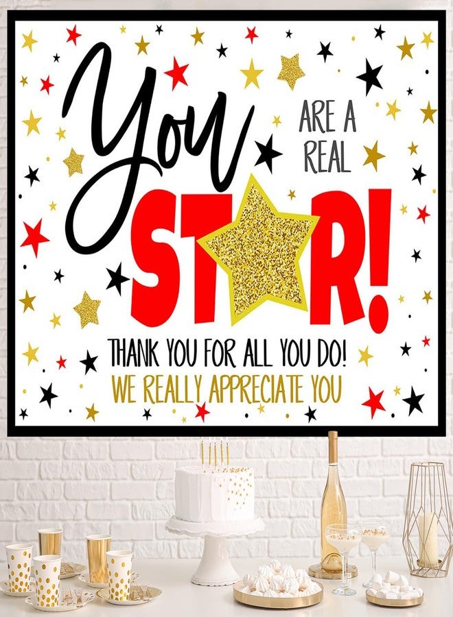 Ticuenicoa 7x5ft Thank You for All You Do Backdrop You are A Real Star We Appreciate You Photography Background Be Thankful to The Teacher Doctor Nurse Staff Employee Party Decoration Banner Supplies - Image 5
