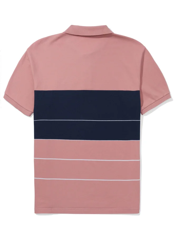 American Eagle AE Striped Icon Polo Shirt