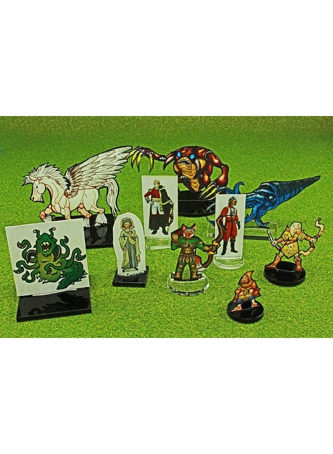 LITKO Paper Miniature Bases | Slotted Paper Figure Holder | Compatible with Dungeons and Dragons | Game Card Stands (3mm Clear Acrylic, 25mm) - Image 3