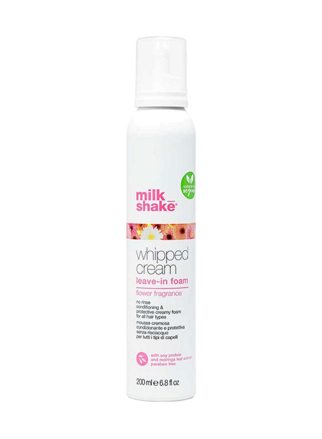 Milk Shake رغوة ترطيب الشعر بدون شطف مع كريمة مخفوقة - مرطب شعر نباتي مع مستخلص المورينغا و إنتيغريتي 41 للترطيب، اللمعان وحماية اللون، 200 مل - Image 1