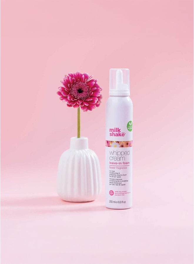 Milk Shake رغوة ترطيب الشعر بدون شطف مع كريمة مخفوقة - مرطب شعر نباتي مع مستخلص المورينغا و إنتيغريتي 41 للترطيب، اللمعان وحماية اللون، 200 مل - Image 2