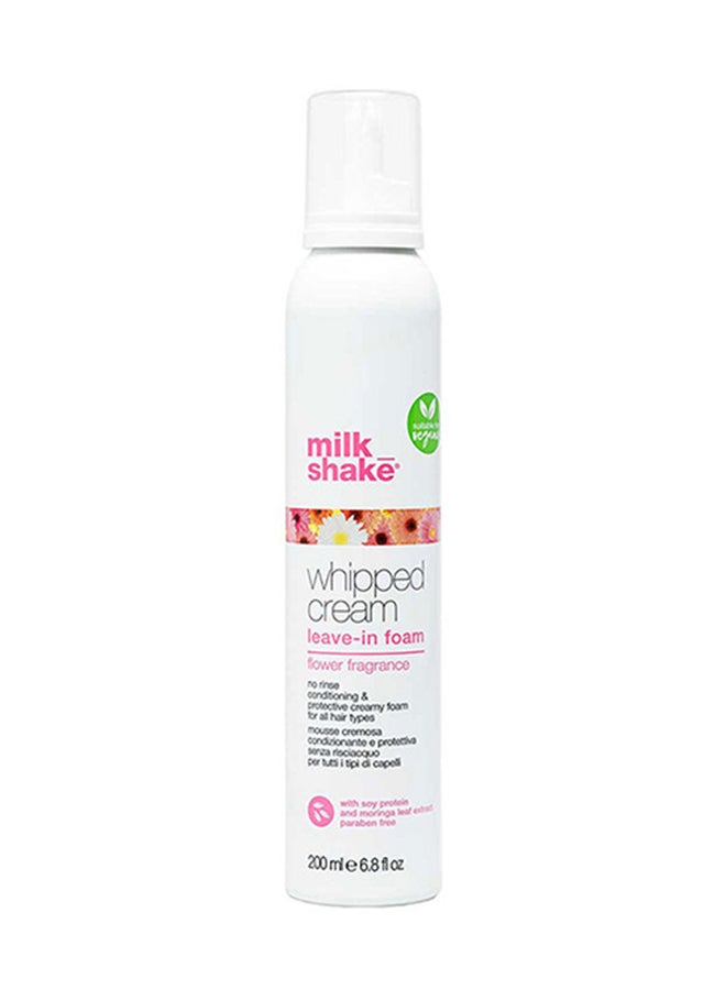 Milk Shake رغوة ترطيب الشعر بدون شطف مع كريمة مخفوقة - مرطب شعر نباتي مع مستخلص المورينغا و إنتيغريتي 41 للترطيب، اللمعان وحماية اللون، 200 مل - Image 1