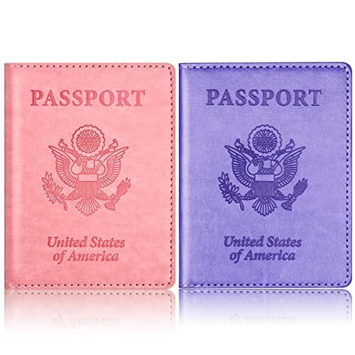 Eoehro 2Pack Passport Holder Wallet Cover Case, Travel Essentials for Women and Men - Image 1
