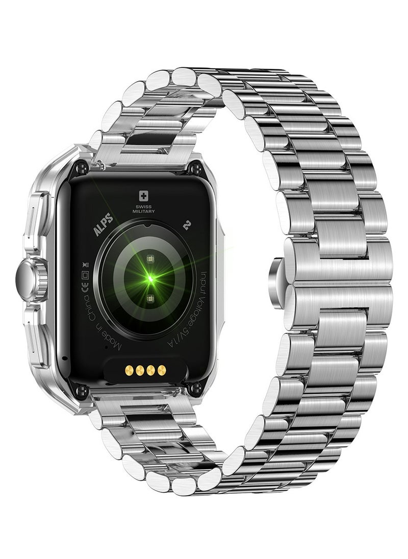 SWISS MILITARY - ALPS 2 smart watch-silver - Image 1