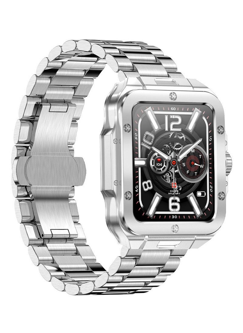 SWISS MILITARY - ALPS 2 smart watch-silver - Image 1