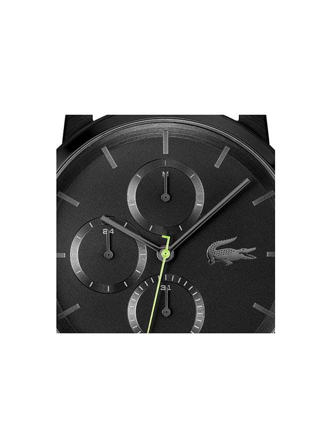 LACOSTE ROUND ANALOG MEN'S BLACK CASE WATCH - 2011411 - Image 4