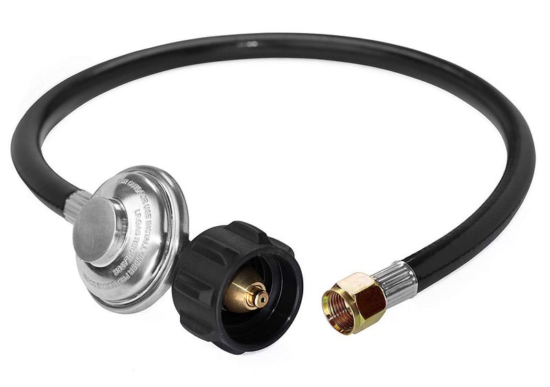 DOZYANT Propane Regulator and Hose Universal Grill Regulator Replacement Parts, QCC1 Hose and Regulator for Most LP Gas Grill Heater and Fire Pit Table, 2 Feet - Image 1