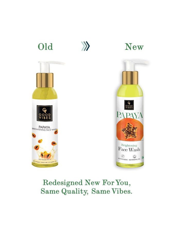 Good Vibes Papaya Brightening Face Wash 200 ml - Radiant Glowing Moisturizing Brightening Anti Ageing Pore Cleansing Formula for All Skin Types, Natural, No Parabens & Mineral Oil, No Animal Testing - Image 5