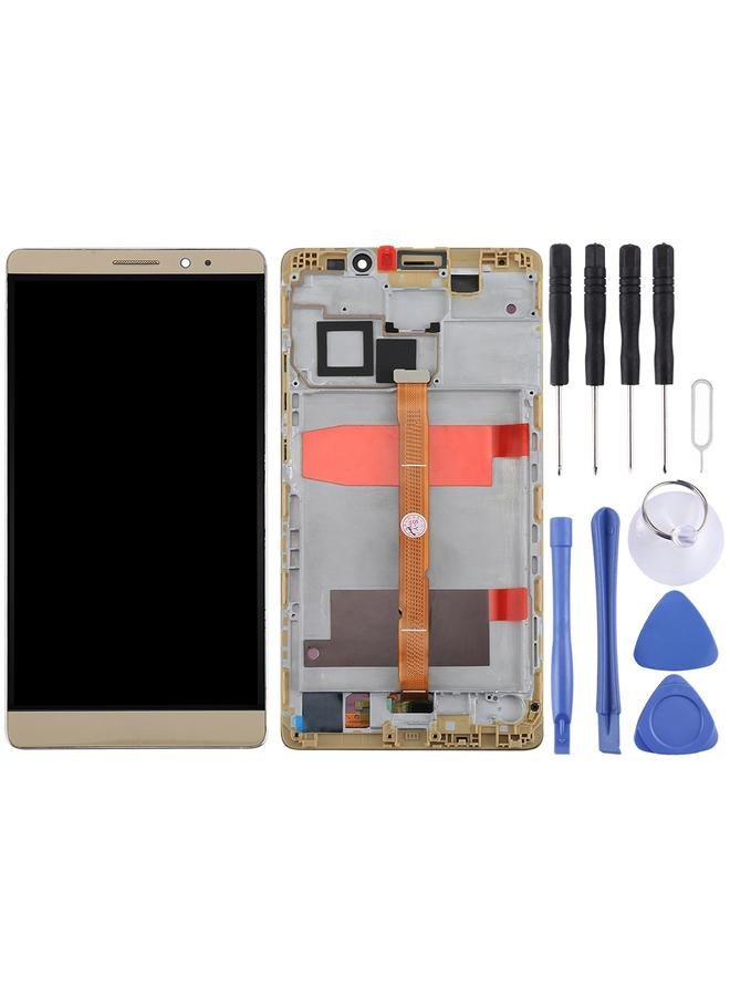 إيروريكس شاشة LCD بديلة OEM لهاتف Huawei Mate 8 مع محول رقمي كامل مع إطار ذهبي - Image 1