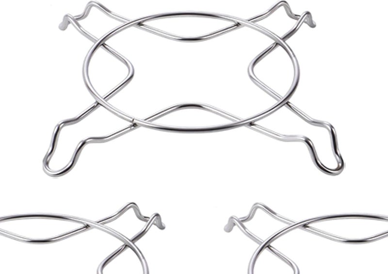3 Pieces Stainless Steel Cooling Racks Set Kitchen Accessories Steamer Rack for Kitchen Counter, Round - Image 2