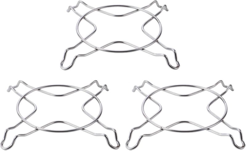 3 Pieces Stainless Steel Cooling Racks Set Kitchen Accessories Steamer Rack for Kitchen Counter, Round - Image 1