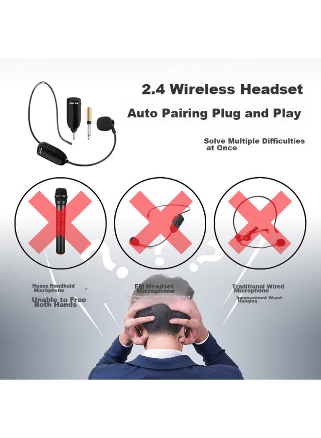 SAST Xianke Sast Ok-75a Headset Wireless Microphone Amplifier, For Online Cl, Teaching, Tour Guiding, Wireless Earphones, Small Microphone, Lavalier, Universal One-to Speaker - Image 3