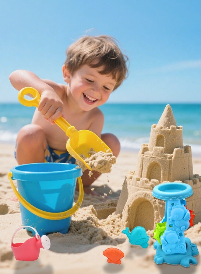 كويفلوكس مجموعة ألعاب شاطئ للأطفال مكونة من 30 قطعة، مجموعة لعب رمل وماء ملونة مع قالب ومجرفة ومشط ودلو للأطفال الصغار، ألعاب خارجية متعددة الأغراض لصندوق الرمل وحمام السباحة واللعب بالثلج ومتعة وقت الاستحمام مع حقيبة تخزين - Image 3
