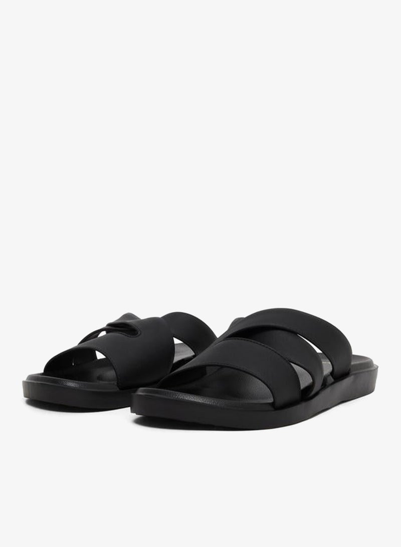 Styli Men Crisscross Strap Comfort Slides - Image 3