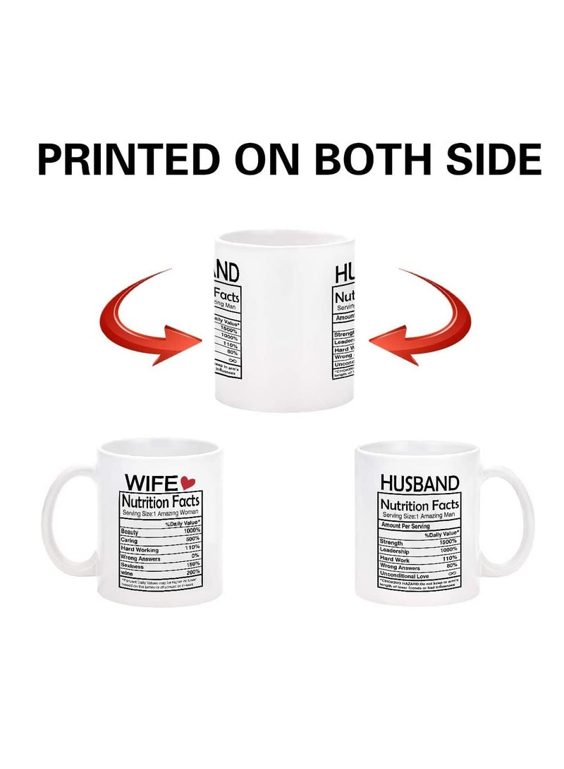 PRINTSHOP4ME Husband and Wife Nutrition Facts Mugs Couple Coffee Mugs Husband and Wife Gifts His and Her Coffee Mugs Set Gifts Couple Valentine's Day Anniversary Wedding Gifts for Couple Husband Wife 11Oz - Image 5