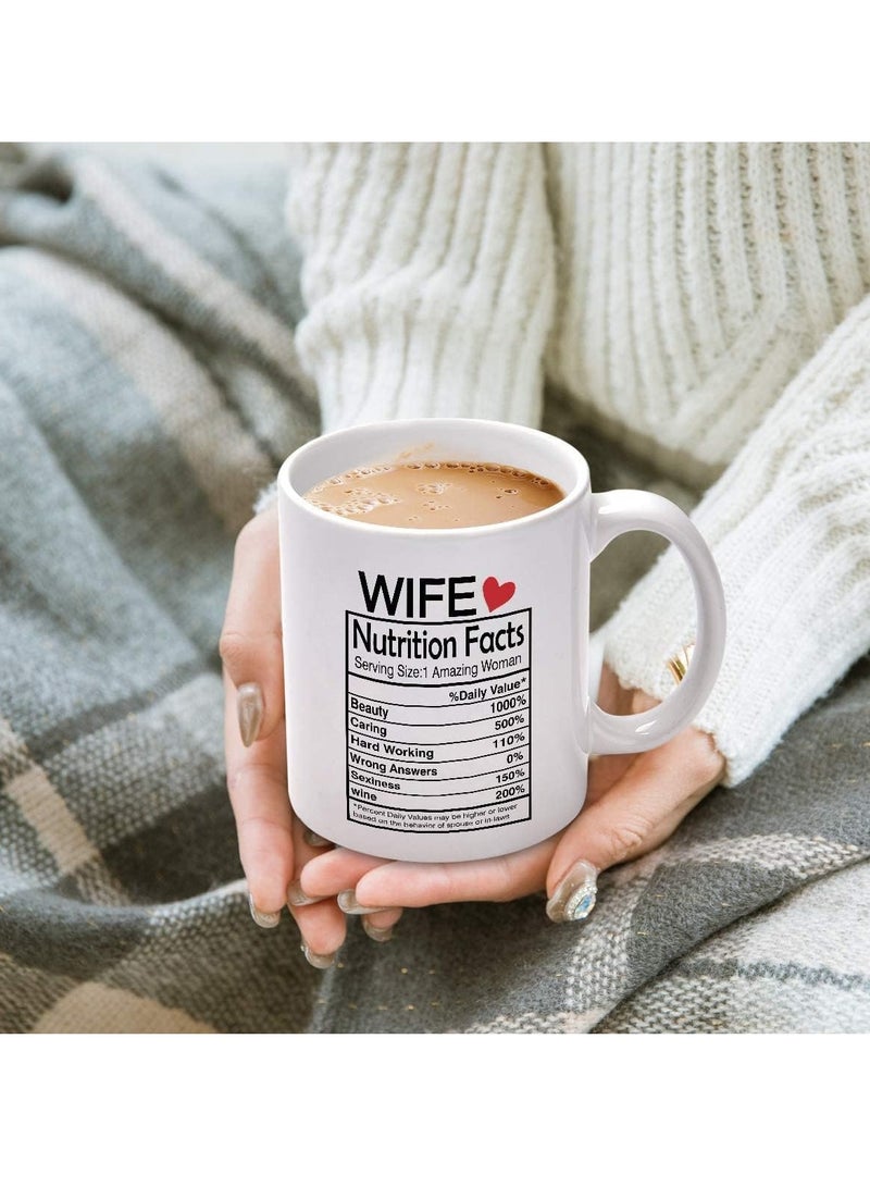 PRINTSHOP4ME Husband and Wife Nutrition Facts Mugs Couple Coffee Mugs Husband and Wife Gifts His and Her Coffee Mugs Set Gifts Couple Valentine's Day Anniversary Wedding Gifts for Couple Husband Wife 11Oz - Image 4