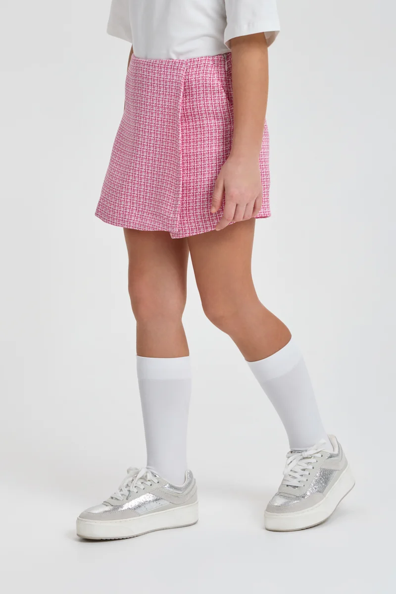 شوبيت Pink Tweed Skirt - Choupette