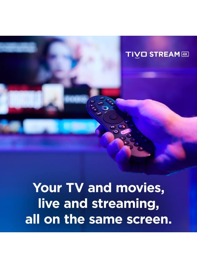 TiVo تي فيو ستريم 4K   كل تطبيقات البث والتلفزيون المباشر على شاشة واحدة   4K UHD  رؤية دولبي HDR وصوت دولبي أتموس   مدعوم من أندرويد TV   تلفزيون ذكي قابل للتوصيل   حجم واحد - Image 3
