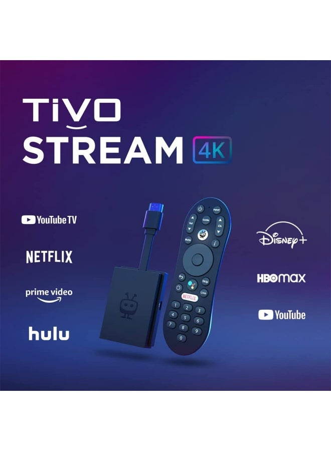 TiVo تي فيو ستريم 4K   كل تطبيقات البث والتلفزيون المباشر على شاشة واحدة   4K UHD  رؤية دولبي HDR وصوت دولبي أتموس   مدعوم من أندرويد TV   تلفزيون ذكي قابل للتوصيل   حجم واحد - Image 2