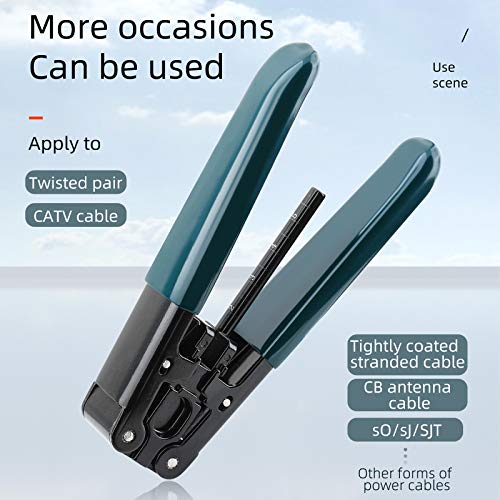 CRUISER Optic Fiber Cable Cutter Stripper Scissors for Fiber Optic Kevlar Shears with Double Hole Pliers - Image 3