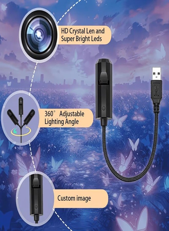 Wishbone Galaxy Projector Night Light with Ocean Whale Projection LED Ceiling Projector Lamp with Multiple Light Modes Rotating Sky Effect USB Powered Ambient Lamp for Bedroom Kids Room & Home Decor - Image 3