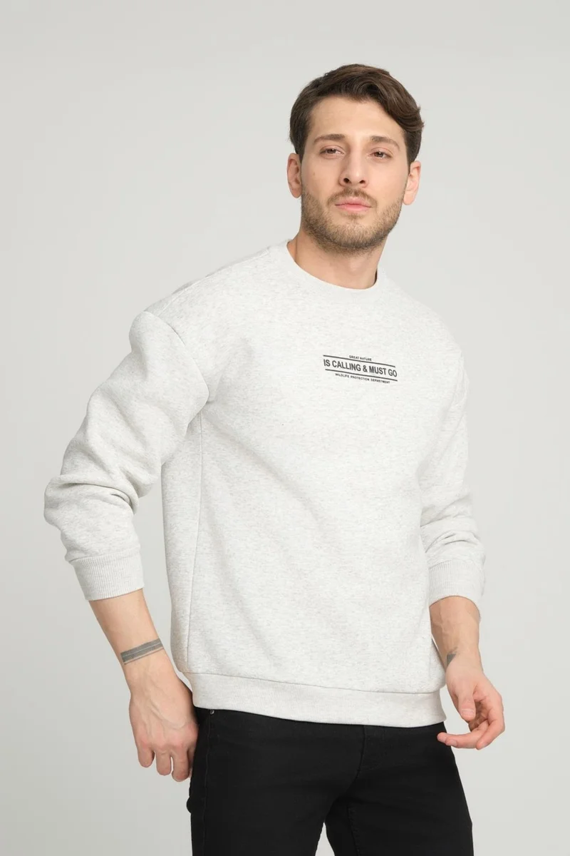 Alexander Gardi Polar Fleece Print Detailed Sweatshirt(B23-37401)