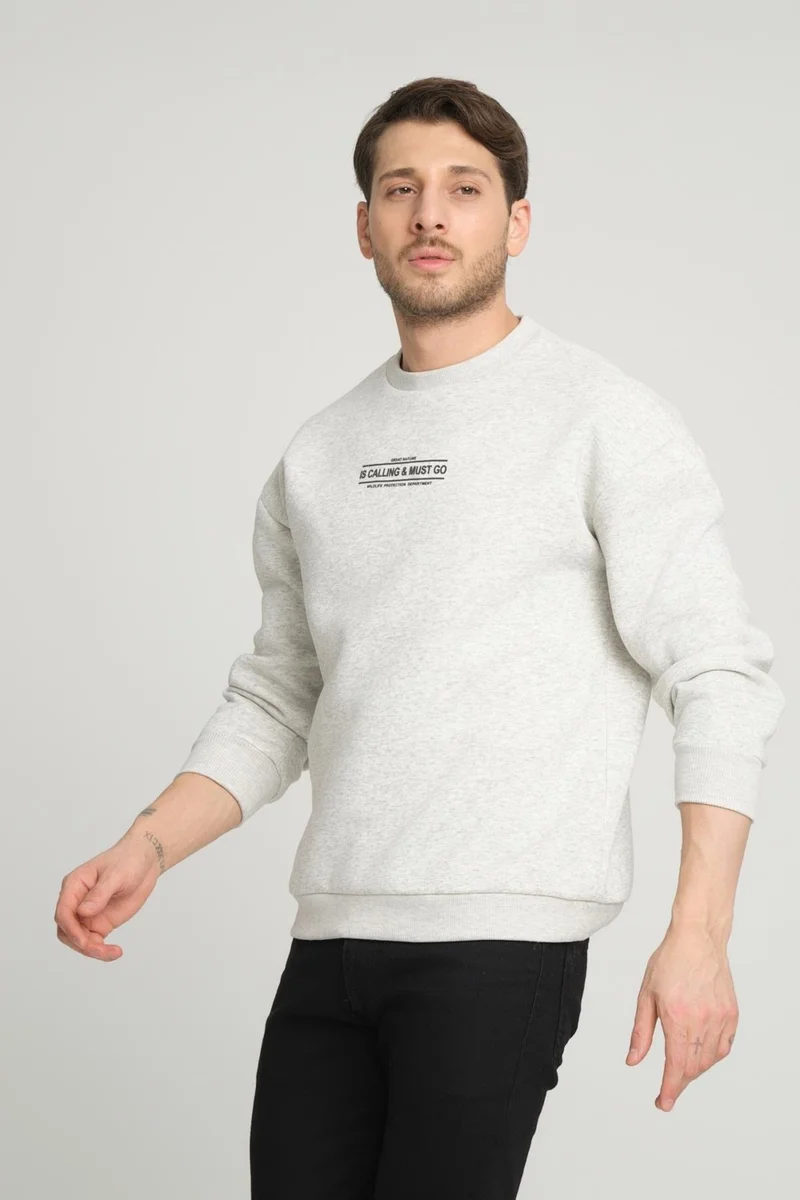 Alexander Gardi Polar Fleece Print Detailed Sweatshirt(B23-37401)